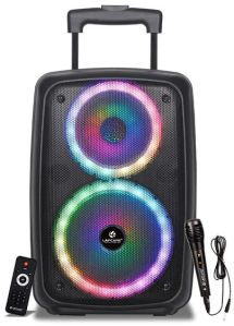 Lapcare ROCKSTAR Portable 30W Wireless Trolley Speaker With Wired Mic