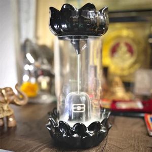 Shivling Glass Smokey Fountain With 10 Smoke Cons