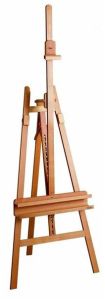 Artists' Lyre Heavy Weight Wooden Easel, Holds Canvases Upto 49