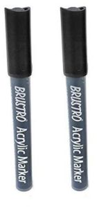 Brustro Acrylic Paint Marker Black Set Of 2.