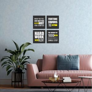 Premium Motivational Thoughts Set Of 4 Wall Frames