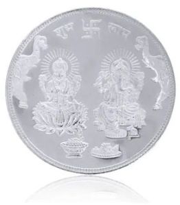 50 G Laxmi-ganesh, (999) Pure Silver Precious Coin