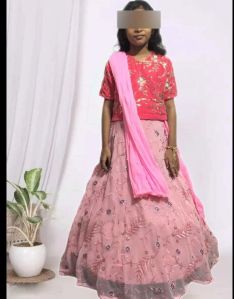 Embroidered Lehenga Choli For Girls