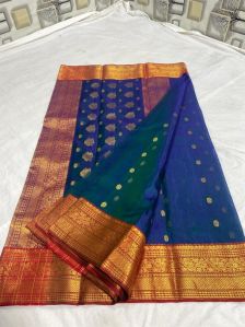 Chanderi Handwoven Pure Silk Saree