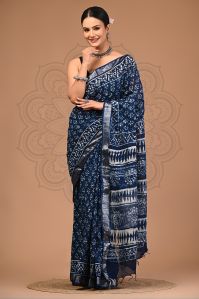 Linen Slub Cotton Saree