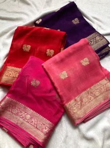 Pure Mysore Silk Crepe Saree