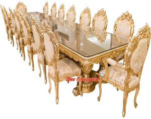 Teak Wood Royal Dining Table Set DNG-03