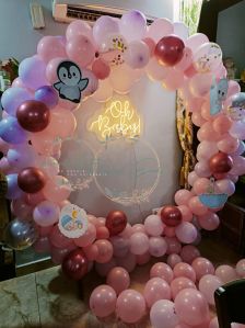 Ring Decoration with Pastel And Chrome Balloons