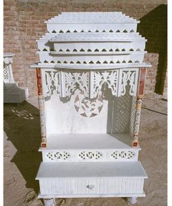 2.5 Feet White Marble Temple