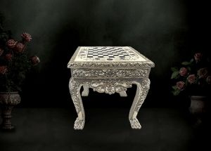 Silver Chess Table