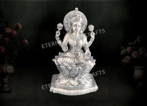 Silver Maa Laxmi Sitting Idol