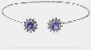 Violet Oval Shaped Tanzanite 1.58 Carats Women Bangle