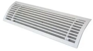 White Air Curved Duct AC Aluminium Grill
