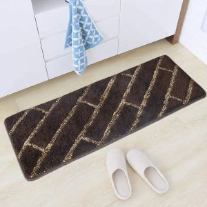 Coffee & Beige Hand Crafted Super Soft Bedside Runner Shaggy Carpet