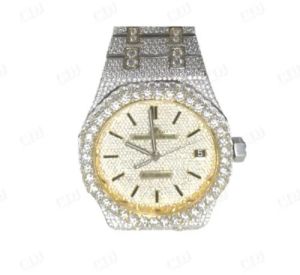 41mm Iced out Luxury Hip Hop Moissanite Diamond Watch