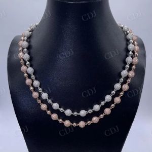 8MM Moissanite Diamond  Rosay Ball Chain