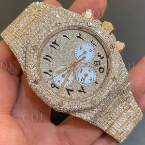 Arabic Dial VVS Moissanite Diamond Watch