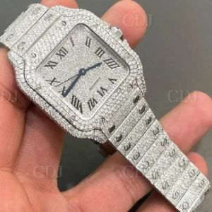 Fully Automatic Iced Out Moissanite Diamond Watch