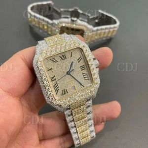Fully Iced Out Hip Hop Moissanite Diamond Studded Watch