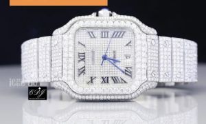 Fully iced Out Moissanite Diamond Watch