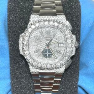 Hip Hop Iced Out Moissanite Diamond Watch