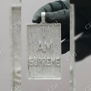 Hip Hop Sterling Supreme Letter Sterling SIlver Pendant