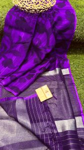 Dupion Katan Silk All Over Reshmi Jaal Silk Saree