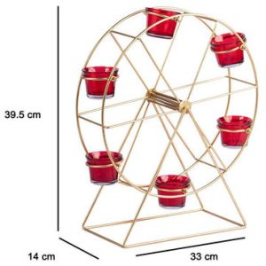 Revolving Wheel T Light Candle Holder