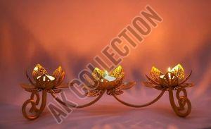 Decorative Flower Cut Lotus T Light Candle Holder