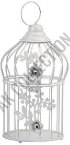 Metal Silver Decorative Bird Cage