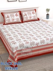 Block Jaal Bedsheet Set