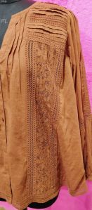 Ladies Brown Cotton Top