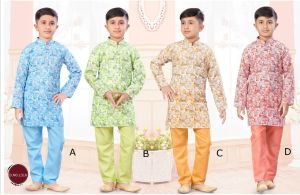 Boys Rayon Kurta Pyjama Set