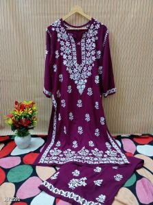 Handloom Premium Chikankari Kurti Plazo Set
