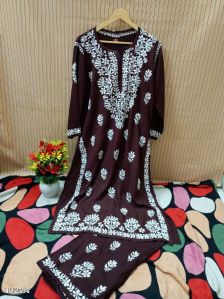 Handloom Premium Chikankari Kurti Plazo Set