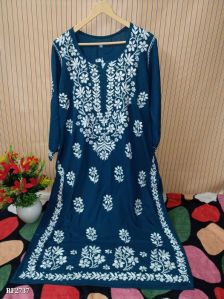 Handloom Mudal Chikankari Kurti