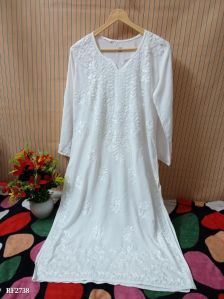 Handloom Mudal Chikankari Kurti