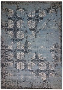 Abstract Vintage Hand Knotted Rug