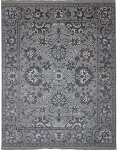 Traditional Hand knot Area Rug - Wool & Viscose