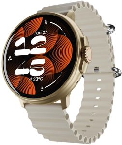 Ambrane 1.39'' Luciddisplay, Premium Aesthetics, Bluetooth Calling Round Smartwatch
