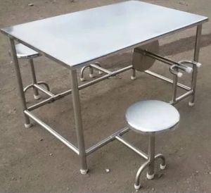 Stainless Steel Canteen Seater Table