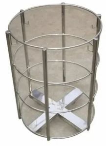 Stainless Steel Round Linen Trolley