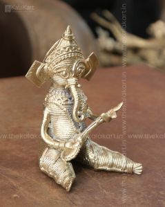 Dhokra Art Brass Ganesha Statue