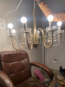 8 Light Hanging Crystal Chandelier