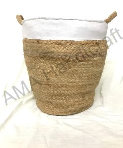 Brown Jute Cotton Basket