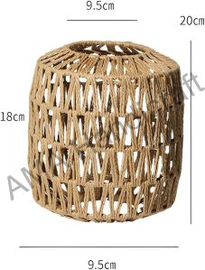 Cylindrical Jute Hanging Lamp