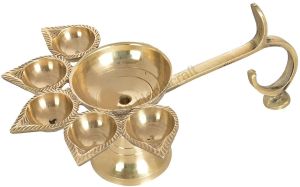 Golden Brass Diya Stand