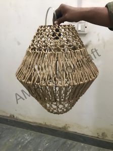 Oval Jute Hanging Lamp