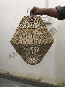 Oval Jute Hanging Lamp