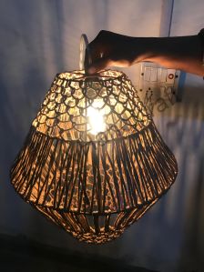 Oval Jute Hanging Lamp
